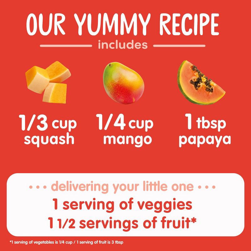 slide 7 of 7, Happy Baby Organic Squash, Mangos & Papayas Baby Food Pouch - 4oz, 4 oz