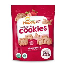 Happy Baby Happy Tot Organic Multi-Grain Cookies Toddler Snack, Strawberry - 4.4oz: Bag, Ready to Eat