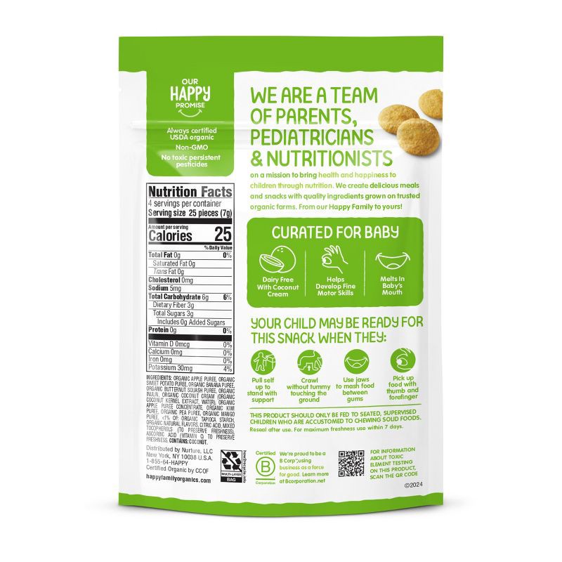 slide 8 of 9, Happy Baby HappyBaby Creamies Apple Sweet Potato and Kiwi Dried Baby Food - 1oz, 1 oz