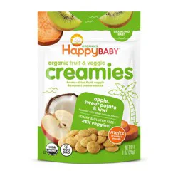 Happy Baby Organic Creamies Freeze-Dried Baby Snacks - Apple, Swwet Potato, and Kiwi - 1oz