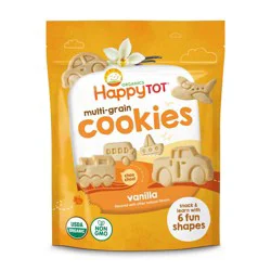 Happy Baby Happy Tot Organic Multi-Grain Cookies Toddler Snack, Vanilla - 4.4oz: Bag, Ready to Eat, Age 24 Months and Up