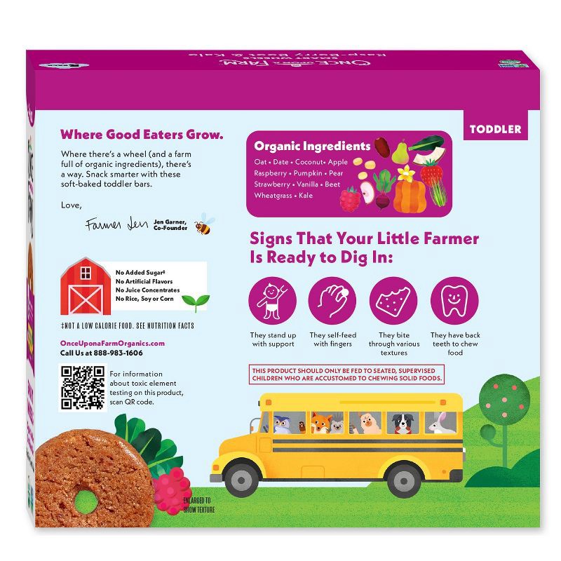 slide 2 of 11, Once Upon a Farm Smart Wheels Baby Meals - Rasp-Berry & Kale - 0.67oz/5ct, 5 ct; 0.67 oz