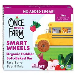 Once Upon a Farm Smart Wheels Baby Meals - Rasp-Berry & Kale - 0.67oz/5ct