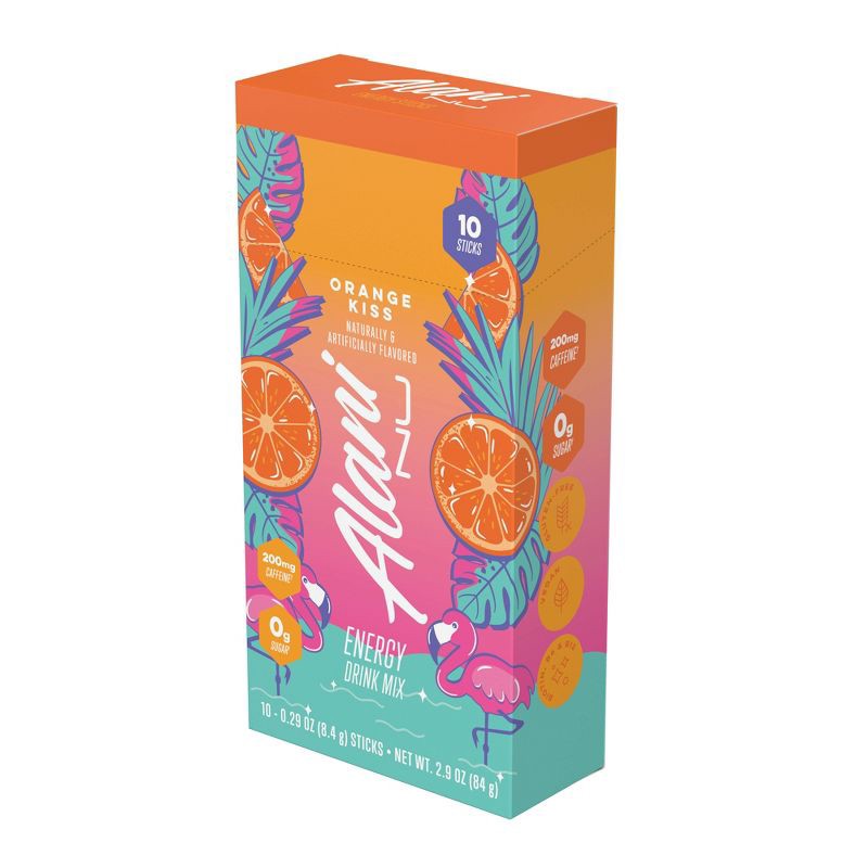 slide 2 of 3, Alani Nu Energy Supplement Sticks - Orange Kiss - 2.19oz/10ct: Powder for Energy Boost, 2.19 oz, 10 ct
