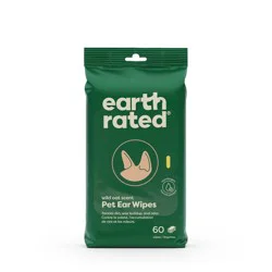 Earth Rated 60ct Oatmeal Scented Ear Dog and Cat Wipes