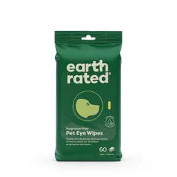 Earth Rated 60ct Unscented Eye Dog and Cat Wipes