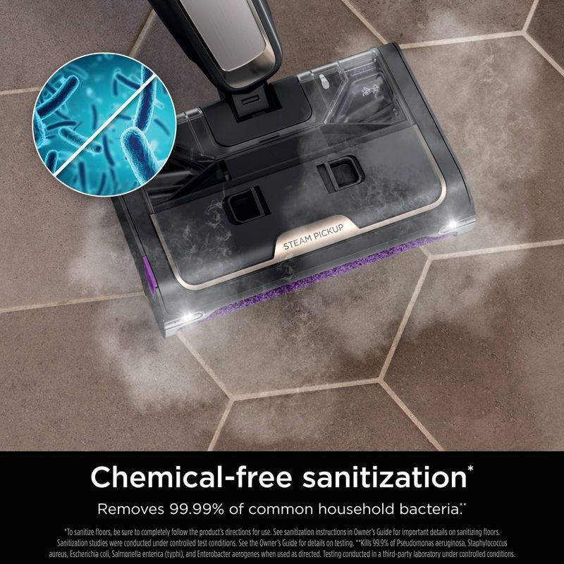 slide 5 of 9, Shark Steam Pickup 3-in-1 Steam Mop Pickup Debris, Deep Scrubs, Steam, and Sanitizes Sealed Hard Floors Black - SD201: Electric, Bagless, 1230W, 1 ct