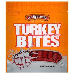 Old Wisconsin Turkey Sausage Turkey Bites 4 oz. Pouch