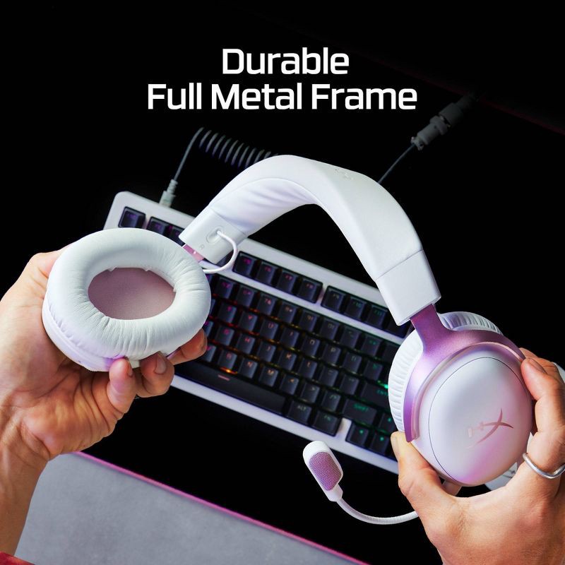 slide 3 of 17, HyperX Cloud III Wired Gaming Headset for PC/PlayStation 4/5/Nintendo Switch - Pink, 1 ct