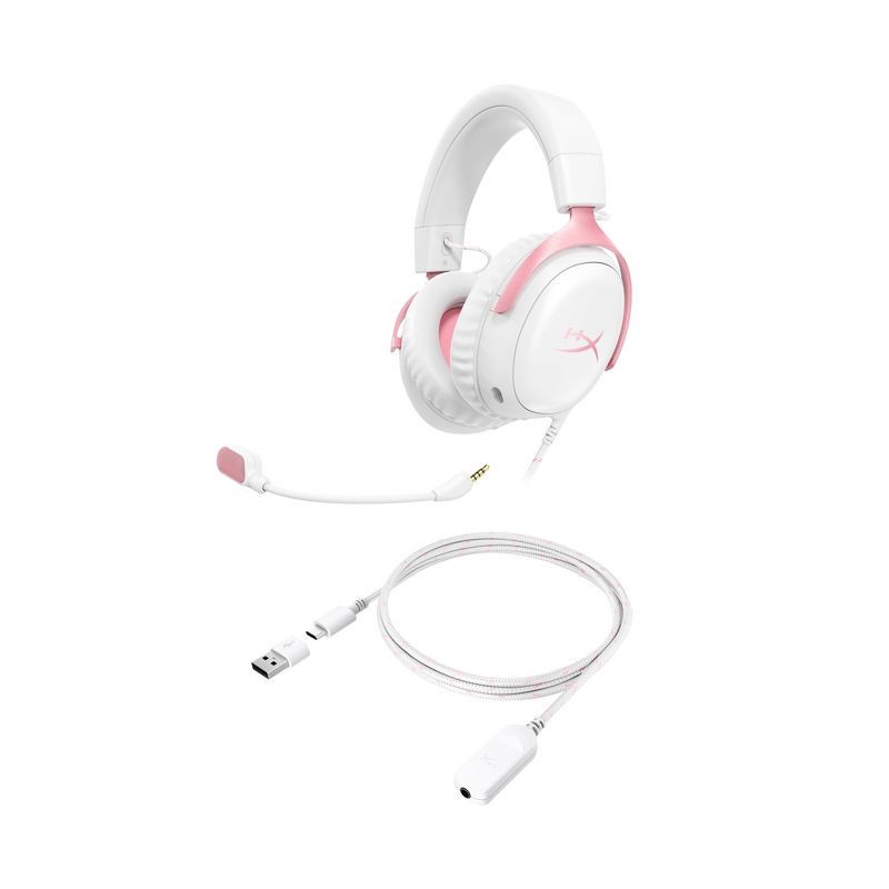 slide 12 of 17, HyperX Cloud III Wired Gaming Headset for PC/PlayStation 4/5/Nintendo Switch - Pink, 1 ct