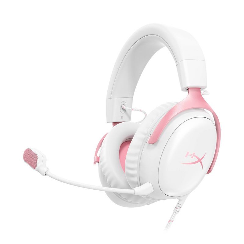 slide 13 of 17, HyperX Cloud III Wired Gaming Headset for PC/PlayStation 4/5/Nintendo Switch - Pink, 1 ct