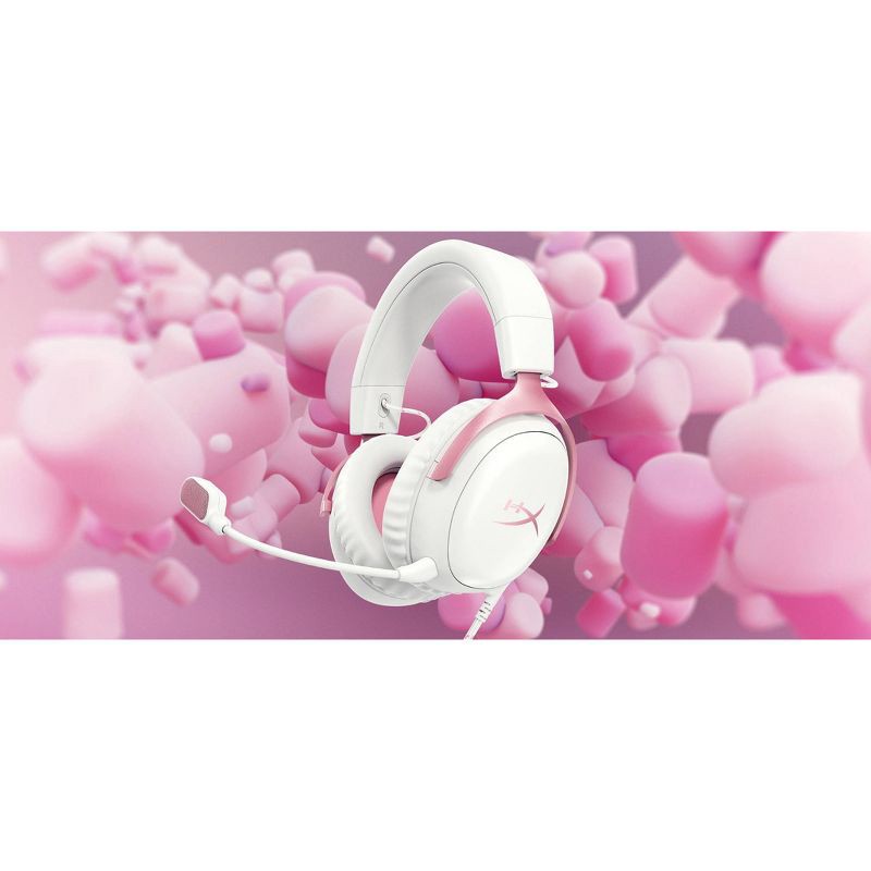 slide 7 of 17, HyperX Cloud III Wired Gaming Headset for PC/PlayStation 4/5/Nintendo Switch - Pink, 1 ct