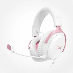 HyperX Cloud III Wired Gaming Headset for PC/PlayStation 4/5/Nintendo Switch - Pink