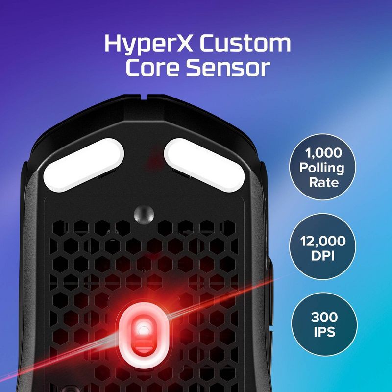slide 8 of 20, HyperX Pulsefire Haste 2 Core Wireless Gaming Mouse for PC - White: macOS, Xbox Compatible, 1 ct