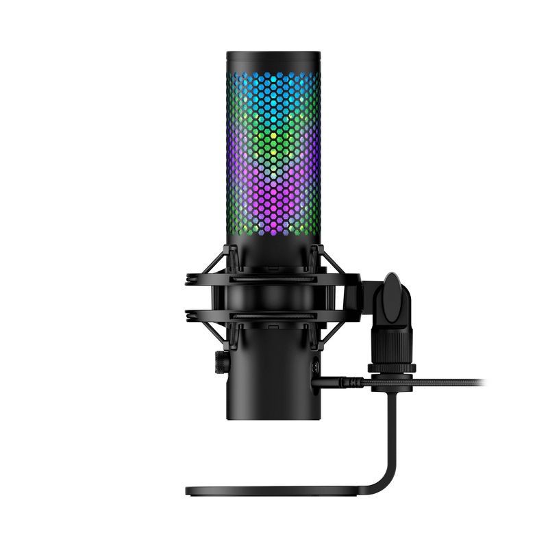 slide 3 of 17, HyperX Quadcast 2 S RGB USB Condenser Gaming Microphone for PC: PlayStation, Mac-Compatible, 1 ct