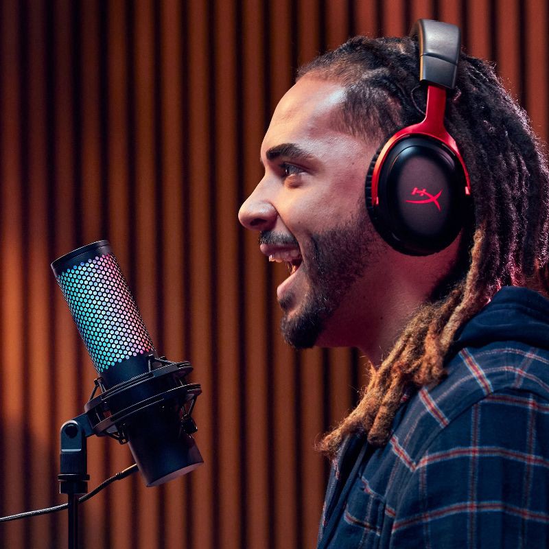 slide 15 of 17, HyperX Quadcast 2 S RGB USB Condenser Gaming Microphone for PC: PlayStation, Mac-Compatible, 1 ct