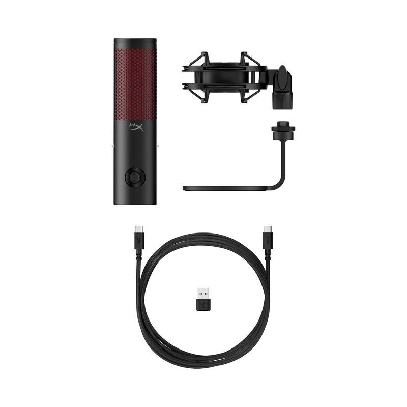 slide 17 of 21, HyperX Quadcast 2 - USB Condenser Gaming Microphone for PC: Compatible with PS5 & macOS, 1 ct