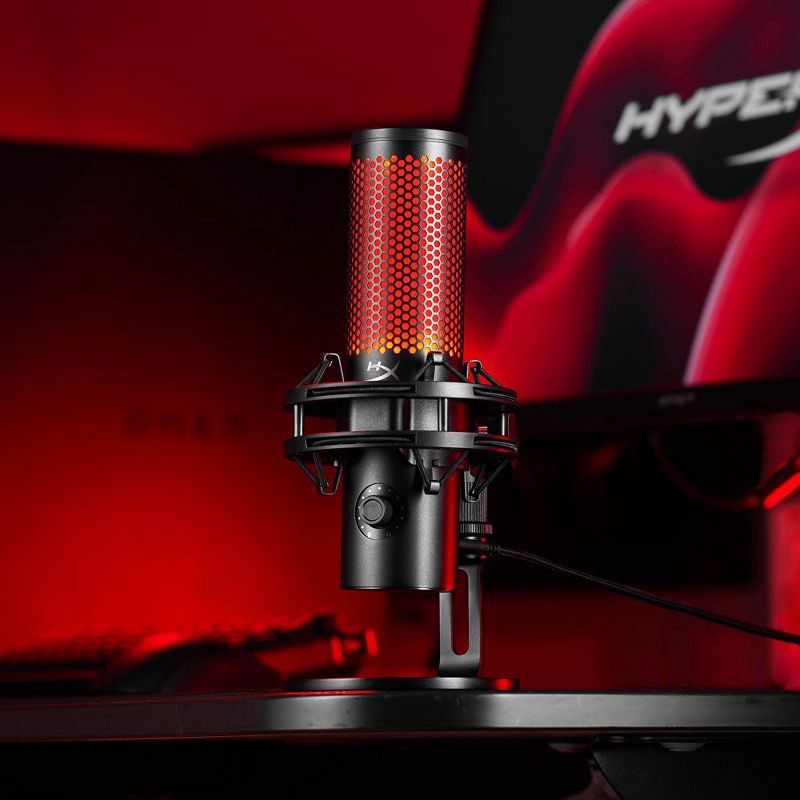 slide 9 of 21, HyperX Quadcast 2 - USB Condenser Gaming Microphone for PC: Compatible with PS5 & macOS, 1 ct