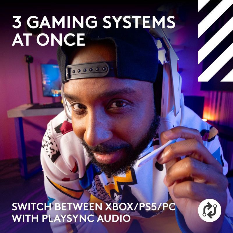 slide 2 of 11, Logitech G Astro A50 LIGHTSPEED Wireless Gaming Headset + Base Station (Gen 5) for PS5 - White, 1 ct
