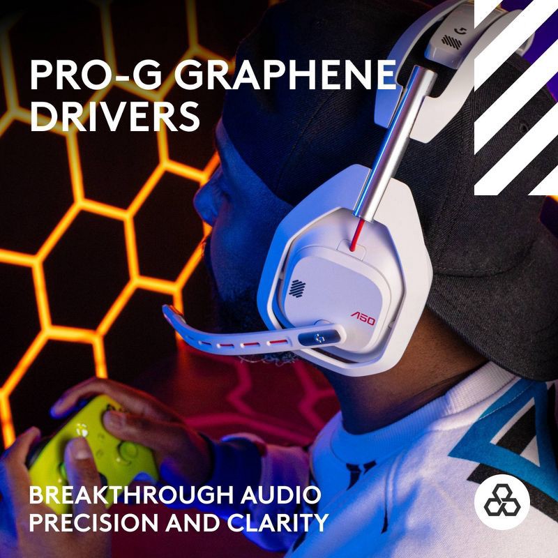 slide 3 of 11, Logitech G Astro A50 LIGHTSPEED Wireless Gaming Headset + Base Station (Gen 5) for PS5 - White, 1 ct
