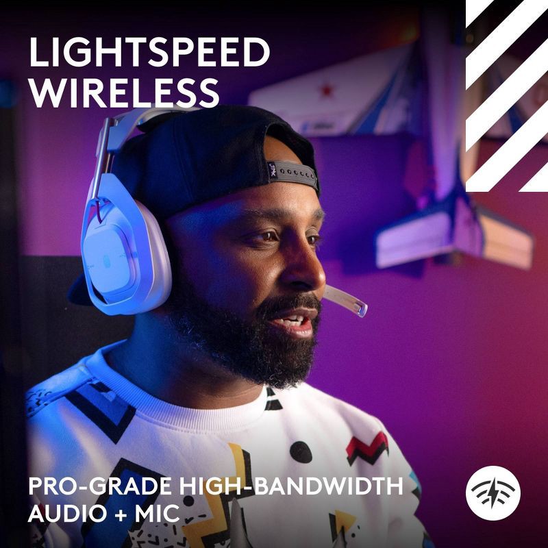 slide 4 of 11, Logitech G Astro A50 LIGHTSPEED Wireless Gaming Headset + Base Station (Gen 5) for PS5 - White, 1 ct