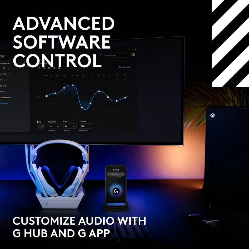 slide 9 of 11, Logitech G Astro A50 LIGHTSPEED Wireless Gaming Headset + Base Station (Gen 5) for PS5 - White, 1 ct