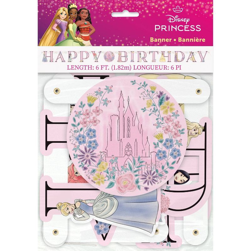 slide 2 of 3, Disney Princess Happy Birthday Banner, 1 ct