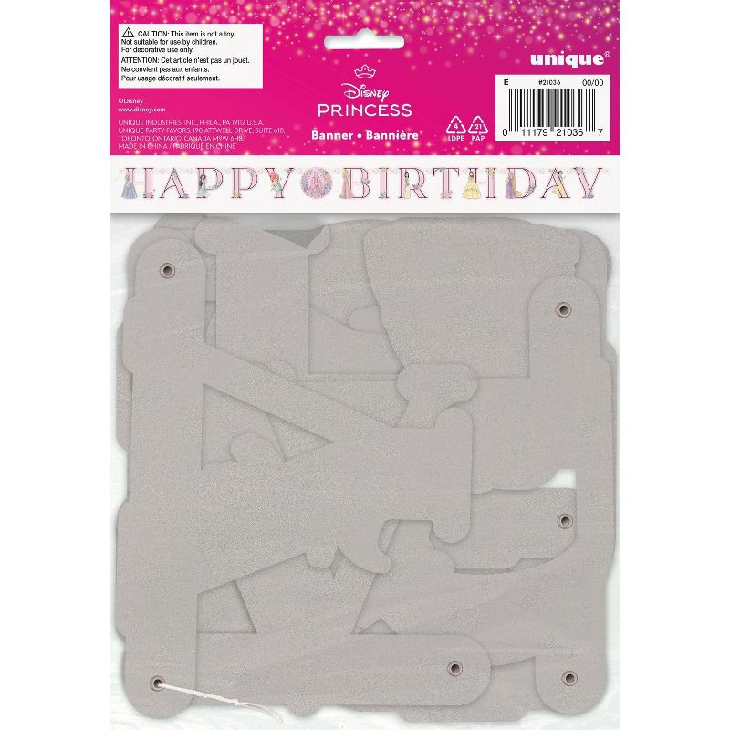 slide 3 of 3, Disney Princess Happy Birthday Banner, 1 ct