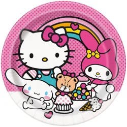 Hello Kitty 9" 8ct Paper Party Dinner Plates