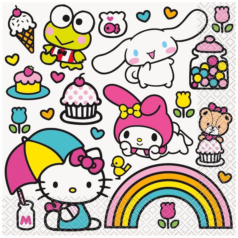 slide 1 of 2, Hello Kitty 16ct Paper Party Lunch Napkins, 16 ct