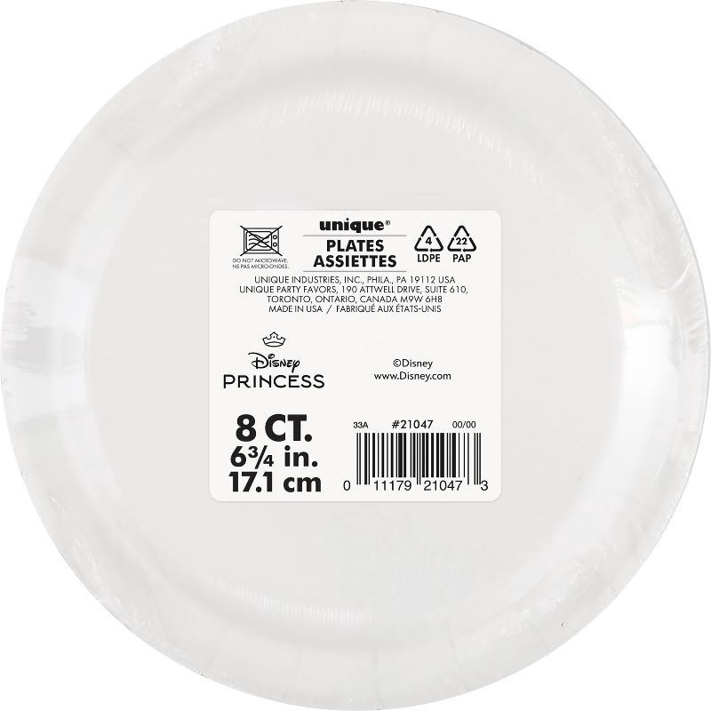 slide 3 of 3, Disney Princess 7" 8ct Paper Party Snack Plates, 8 ct