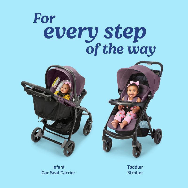 slide 2 of 6, Graco Verb Click Connect Travel System with SnugRide Infant Car Seat - Pink/Black, 1 ct