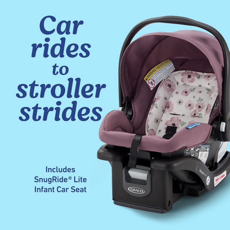 slide 6 of 6, Graco Verb Click Connect Travel System with SnugRide Infant Car Seat - Pink/Black, 1 ct
