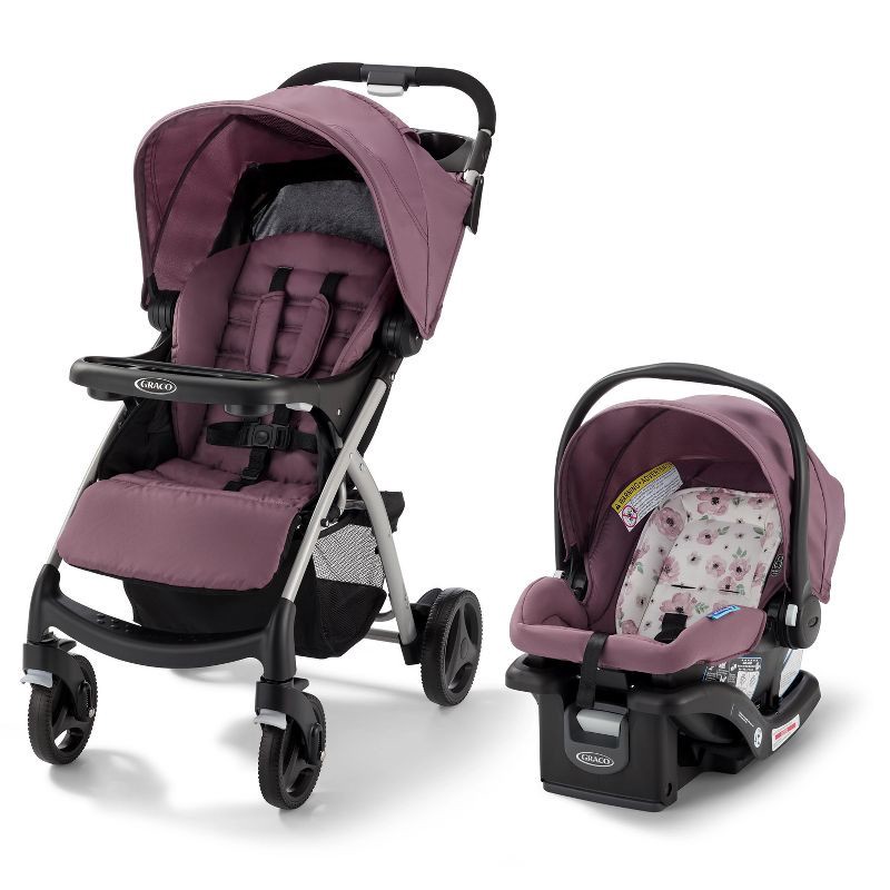 slide 1 of 6, Graco Verb Click Connect Travel System with SnugRide Infant Car Seat - Pink/Black, 1 ct