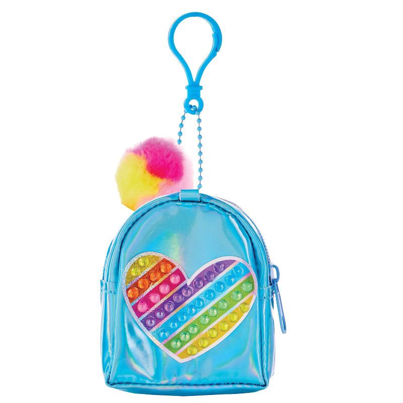 slide 10 of 13, Creativity for Kids Bubble Gem Backpack Keychains: DIY Art Kit with Gems, Key Rings, Stickers & Pom Poms for Ages 6+, 1 ct