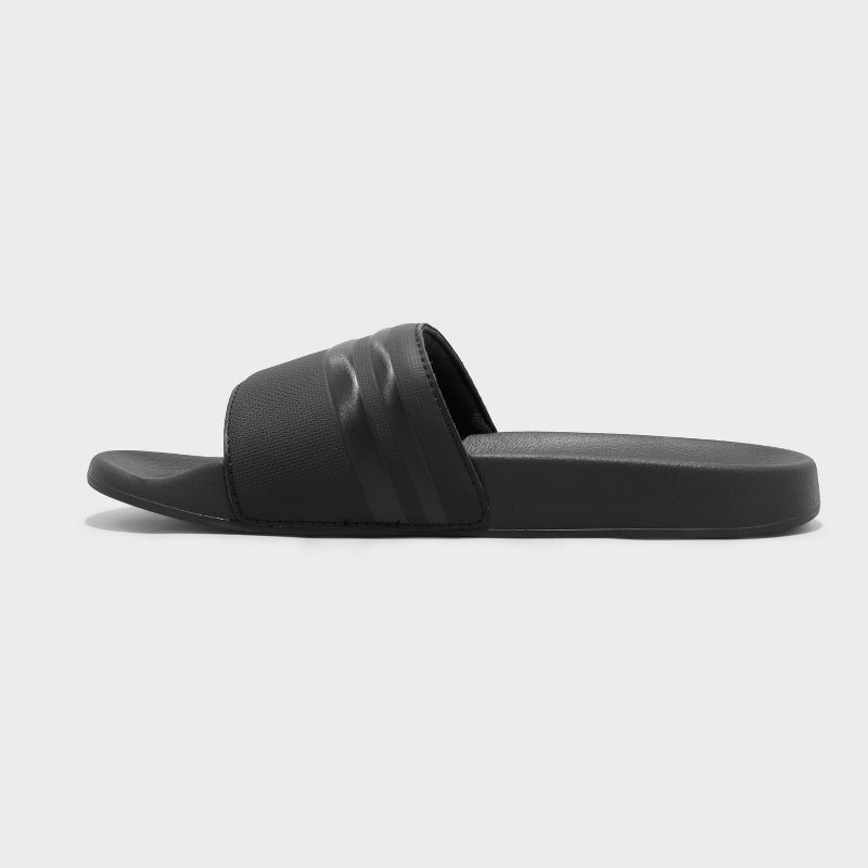 slide 2 of 4, Men's Winston Sport Slide Sandals - All In Motion™ Black 11: Slip On, Non Marking Sole, Contoured Footbed, 1 ct