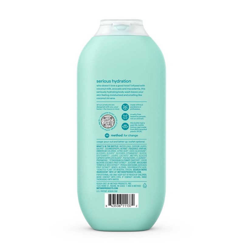 slide 2 of 8, Method Body Wash - Coco Twist - 18 fl oz, 18 fl oz