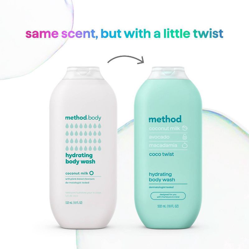 slide 3 of 8, Method Body Wash - Coco Twist - 18 fl oz, 18 fl oz