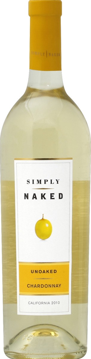 slide 2 of 2, SIMPLY NAKED Unoaked Chardonnay, 750 ml