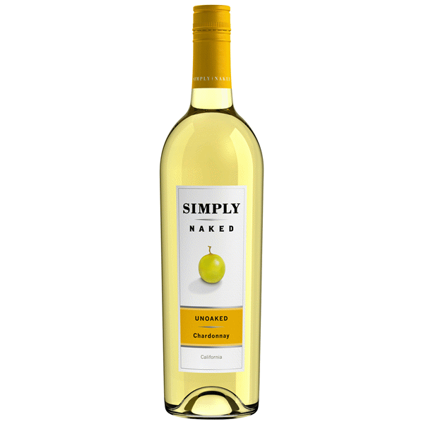 slide 1 of 2, SIMPLY NAKED Unoaked Chardonnay, 750 ml