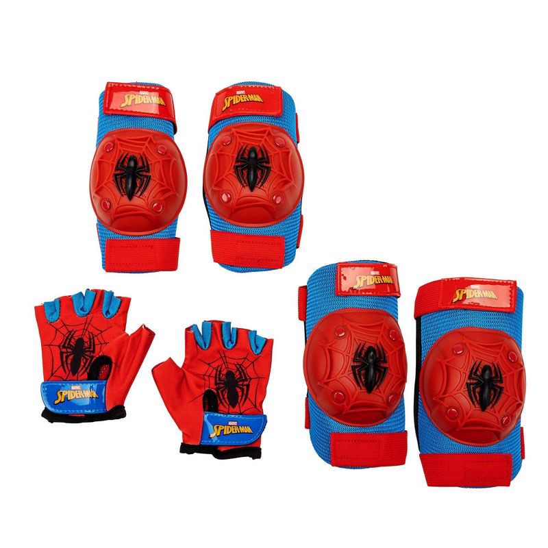slide 2 of 7, Spider-Man Kids' Bike Pad and Glove Set - Blue/Red, 1 ct
