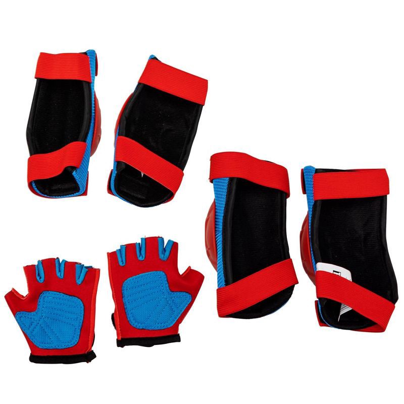 slide 3 of 7, Spider-Man Kids' Bike Pad and Glove Set - Blue/Red, 1 ct