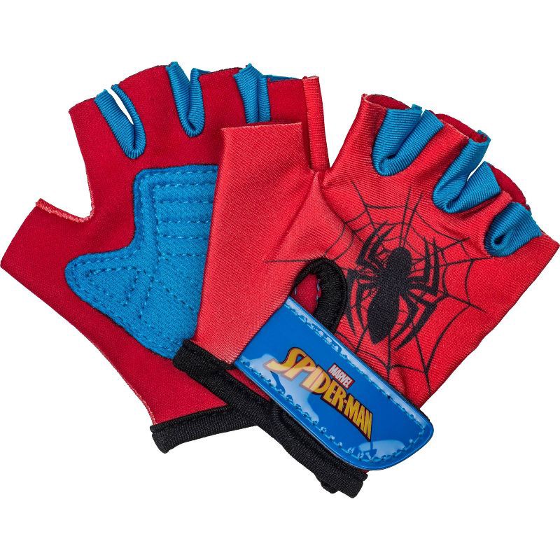 slide 4 of 7, Spider-Man Kids' Bike Pad and Glove Set - Blue/Red, 1 ct