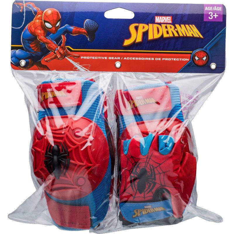 slide 6 of 7, Spider-Man Kids' Bike Pad and Glove Set - Blue/Red, 1 ct