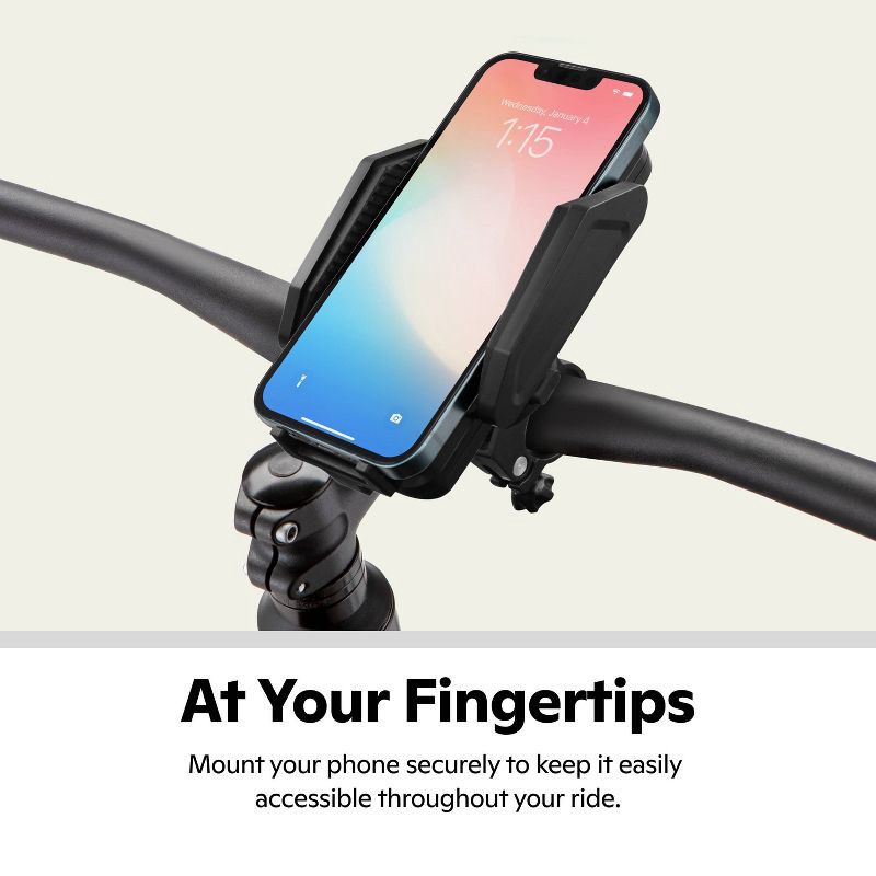 slide 4 of 8, Schwinn Phone Bike Accessory Mount - Black, 1 ct