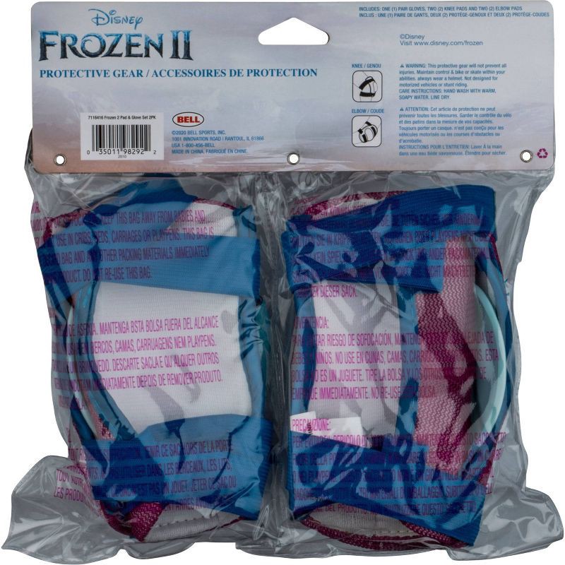 slide 5 of 5, Frozen 2 Kids' Bike Pad and Glove Set - Purple/Blue, 1 ct