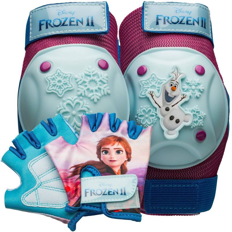 slide 1 of 5, Frozen 2 Kids' Bike Pad and Glove Set - Purple/Blue, 1 ct