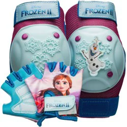 Frozen 2 Kids' Bike Pad and Glove Set - Purple/Blue