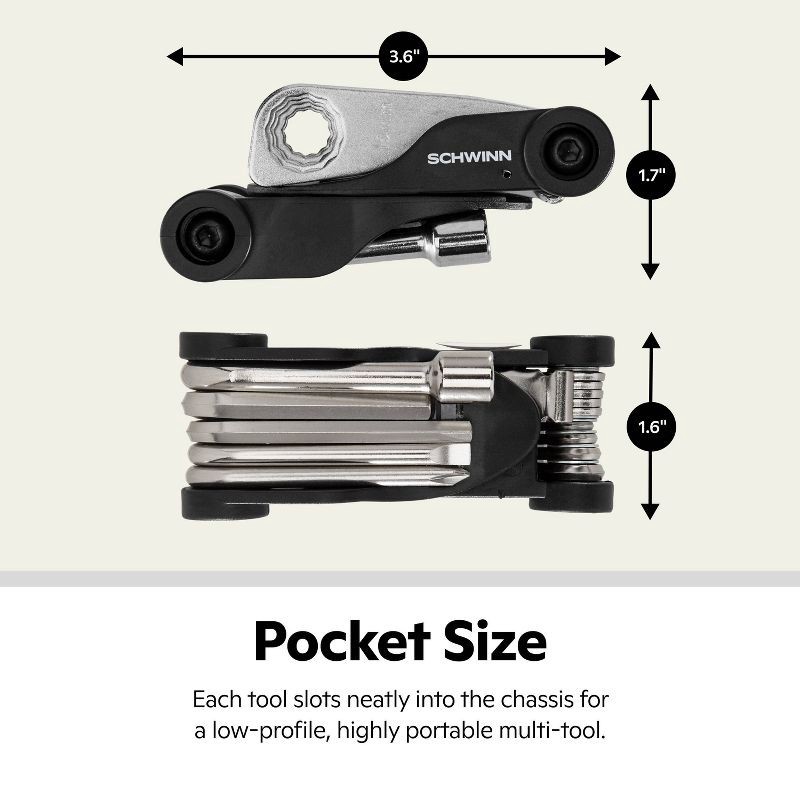 slide 5 of 6, Schwinn Bike Tool 18-in-1 Bike Accessory Multi-Tool, 1 ct