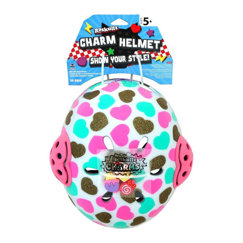 slide 6 of 7, Raskullz Heart Charms Kids' Girls' Bike Helmet - Pink, 1 ct